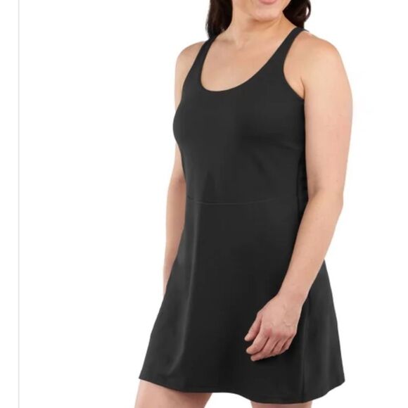Elle Sport Women's Active Tank Dress Black - Picture 1 of 4